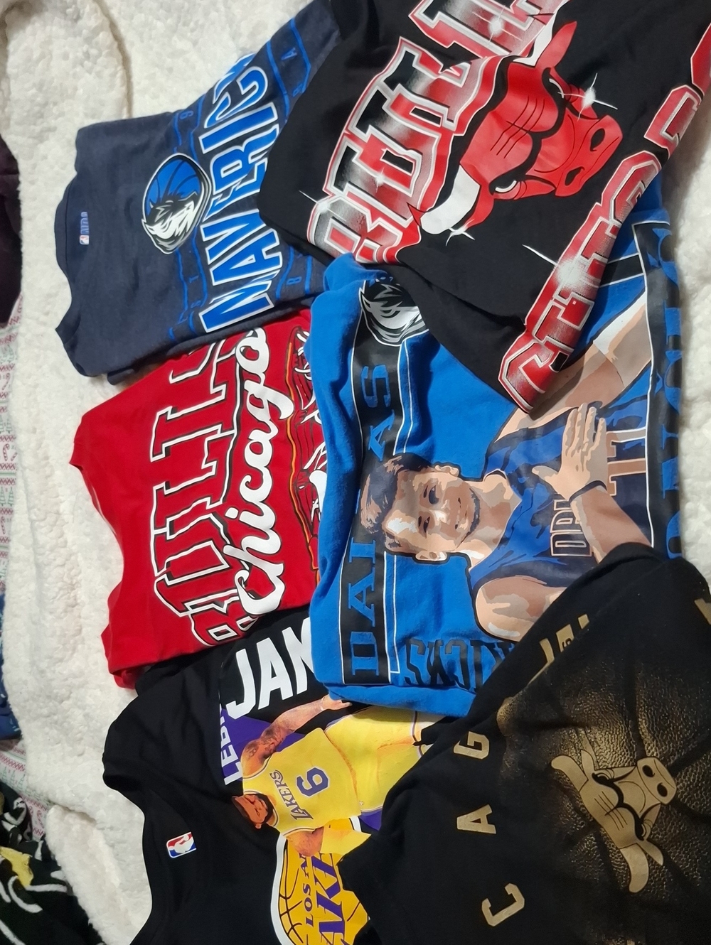 Official NBA Kids Graphic Tee - Blue, Red, Black Options